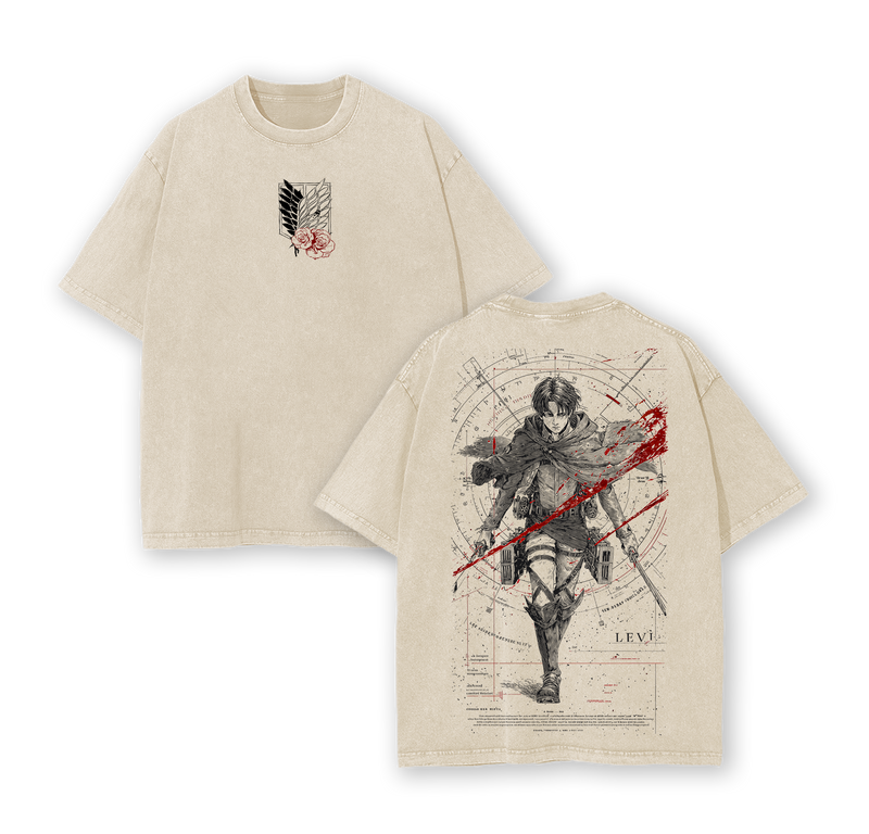 Levi Ackerman – Attack on Titan AOT Washed T-Shirt