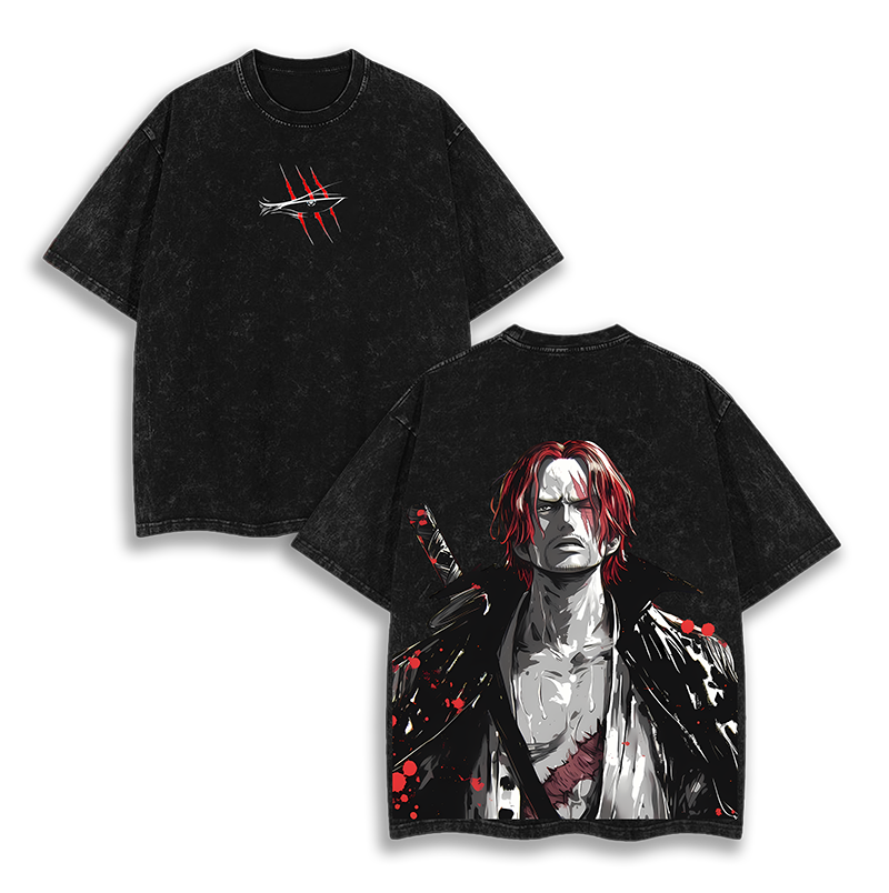 Shanks One Piece Anime  Washed T-Shirt