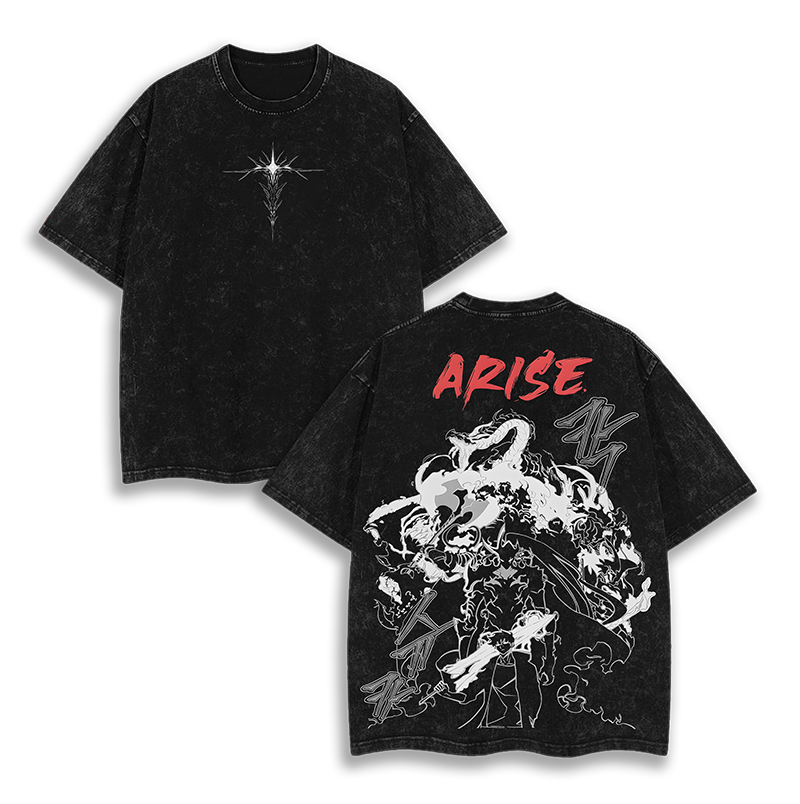 Arise Sung Jin Woo - Solo Leveling Anime  V2  Washed T-Shirt