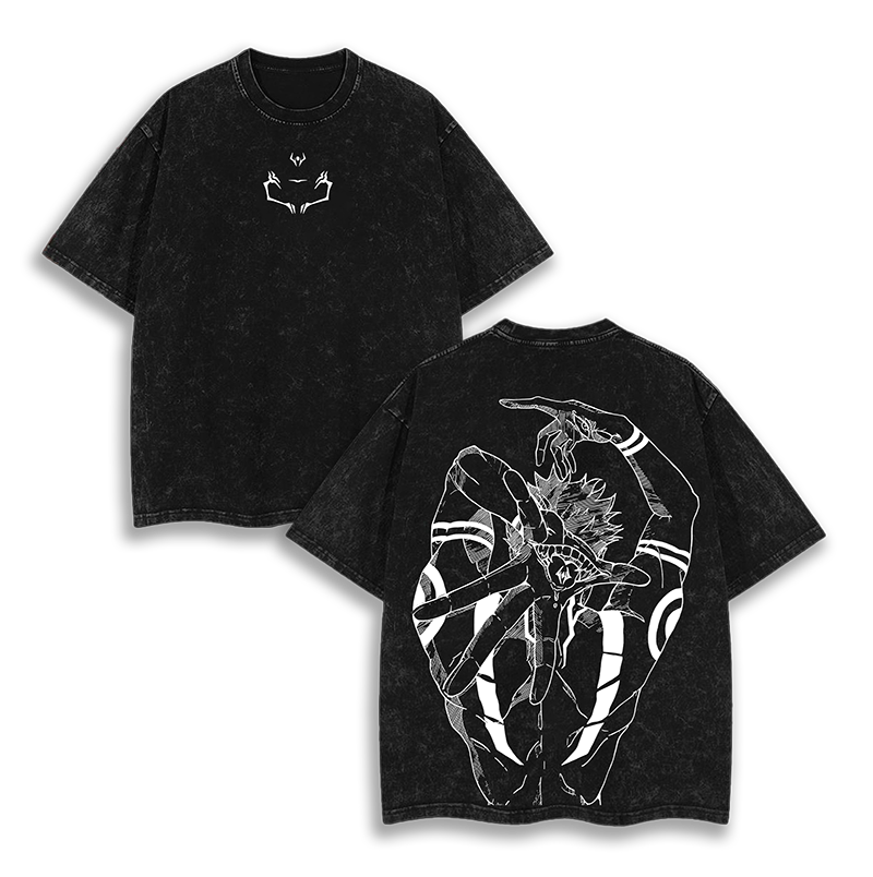Ryomen Sukuna Jujutsu Kaisen Anime Washed T-Shirt