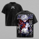 Retro Heavy Limited Gon Freecss vs Killua Zoldyck Hunter X Hunter Anime Double Printed Vintage Washed Tee Unisex Anime Manga Washed Heavyweight Cotton T-shirt, Gift For Anime Fan, Anime Lover, Hxh Merch graphic