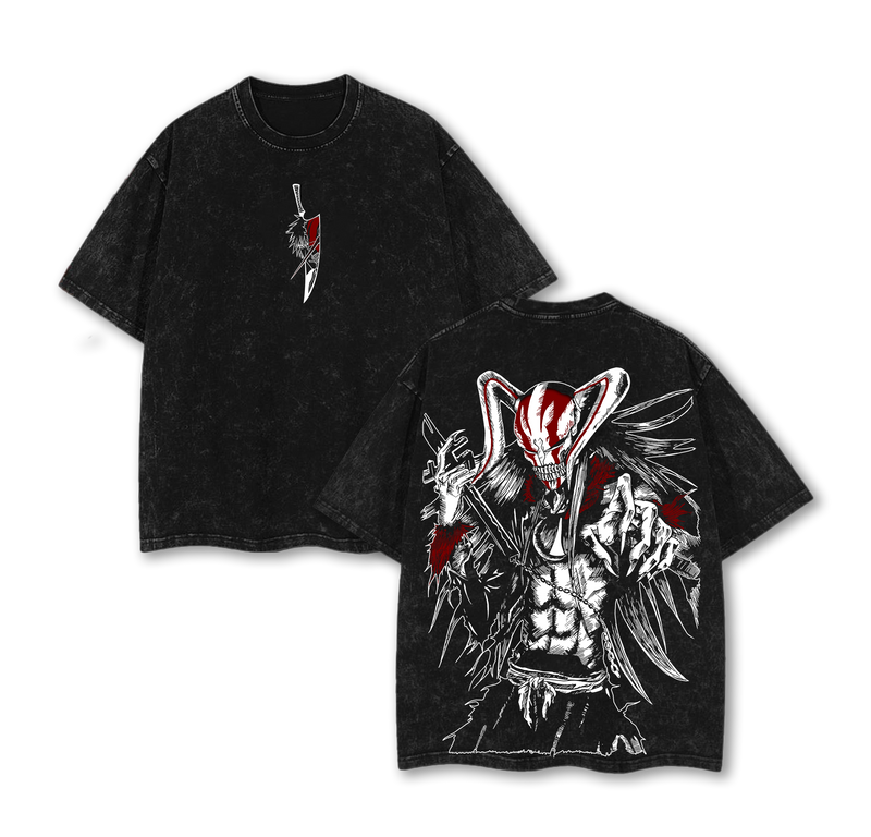 Ichigo Hollow Form Bleach Anime Shirt, Vintage Washed Oversized Graphic Tee
