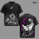 Naruto Aburame Shino Vintage Washed T-Shirt, Hidden Leaf Ninja Bug Technique Anime Graphic Tee, Dark Anime Streetwear Heavy Cotton