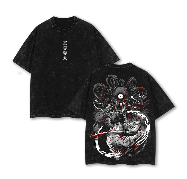 Yuta Okkotsu Tee Washed – Jujutsu Kaisen Execution × Culling Game Prelude Movie Edition Vintage Oversized Heavy Cotton Double Printed Anime Manga T-Shirt, Retro Unisex Streetwear Graphic Top, Next Strongest Sorcerer Editio