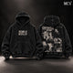 Cowboy Bebop Vintage Washed Oversized Hoodie, Spike Spiegel & Faye Valentine Anime Graphic Pullover, Double-Sided Retro 90s Y2K Streetwear, Unisex Anime Fan Gift