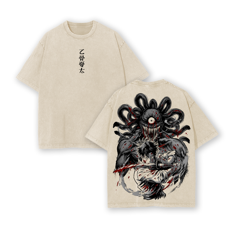 Yuta Okkotsu Tee Washed – Jujutsu Kaisen Execution × Culling Game Prelude Movie Edition Vintage Oversized Heavy Cotton Double Printed Anime Manga T-Shirt, Retro Unisex Streetwear Graphic Top, Next Strongest Sorcerer Editio