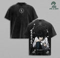 L Lawliet Death Note Vintage Washed Anime T-Shirt, Detective Graphic Tee, Oversized Streetwear Shirt, Heavy Cotton Manga Apparel, Unisex Anime Fan Gift