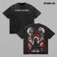 Ken Kaneki Tokyo Ghoul Vintage Washed T-Shirt | Red Eyed Ghoul Anime Graphic Tee | Dark Manga Oversized Streetwear Shirt
