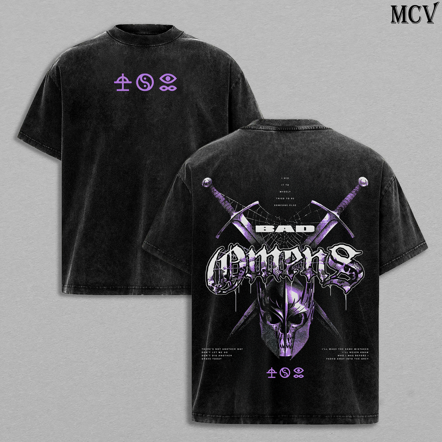 Bad Omens Graphic T-Shirt, Vintage Washed Heavyweight Cotton Band Tee