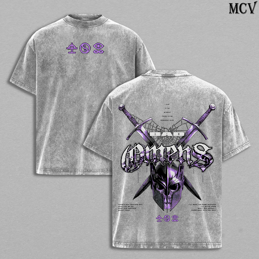 Bad Omens Graphic T-Shirt, Vintage Washed Heavyweight Cotton Band Tee