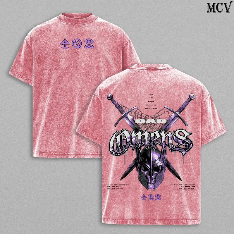 Bad Omens Graphic T-Shirt, Vintage Washed Heavyweight Cotton Band Tee