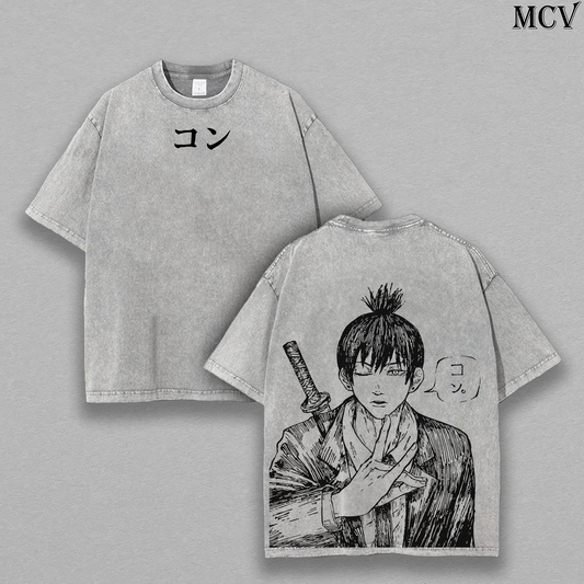 Devil Hunter Aki Hayakawa – Chainsaw Man Vintage Washed Anime Graphic Tee