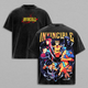 Limited Invincible Family - Invincible War Comic Double Printed Oversize Lightweight Acid Washed Tee TV Series Graphic Tee T-Shirt