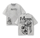 Frieren Beyond Journey’s End Hoodie & Tee Washed, Vintage Washed Heavy Cotton Oversized Anime Manga Hoodie T-Shirt Set, Retro Unisex Streetwear Graphic Top, Fantasy Healing Journey Edition, Japanese Anime Merch