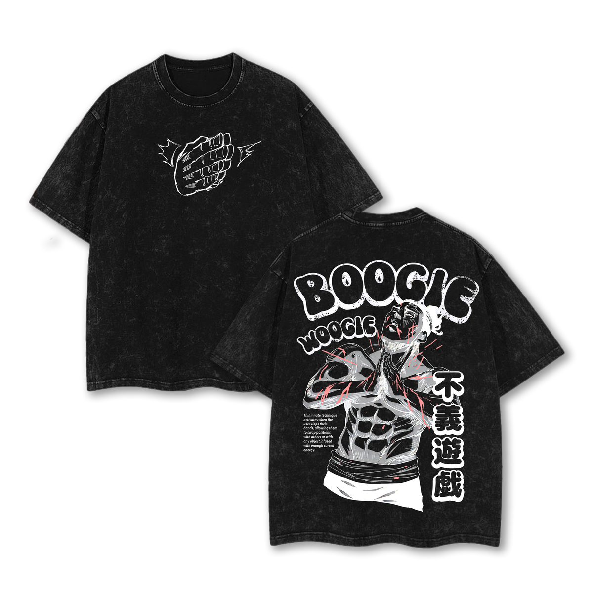 Aoi Todo Boogie Woogie Tee Washed – Jujutsu Kaisen Execution × Shibuya Incident Movie Edition Vintage Oversized Heavy Cotton Anime Manga T-Shirt, Cursed Energy Battle Mode Graphic Top, Retro Unisex Streetwear Sorcerer Power Pose