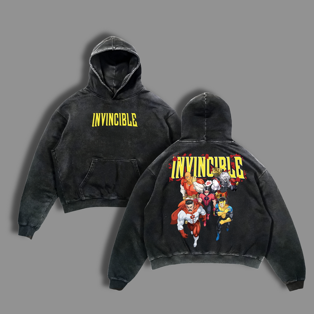 Invincible Villains Sweater Vintage Graphic Comic Sweatshirt Streetwear Oversized Pullover Retro Superhero Shirt
