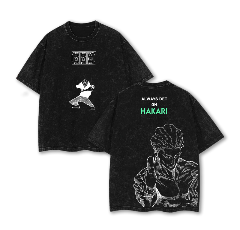 Hakari Kinji Jujutsu Kaisen Vintage Washed Oversize T-Shirt