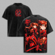 Asuka Langley Neon Genesis Evangelion T-Shirt, EVA Unit-02 Anime Graphic Tee, Vintage Washed Oversized Heavyweight Cotton Streetwear Shirt, Unisex Anime Gift for Evangelion Fans