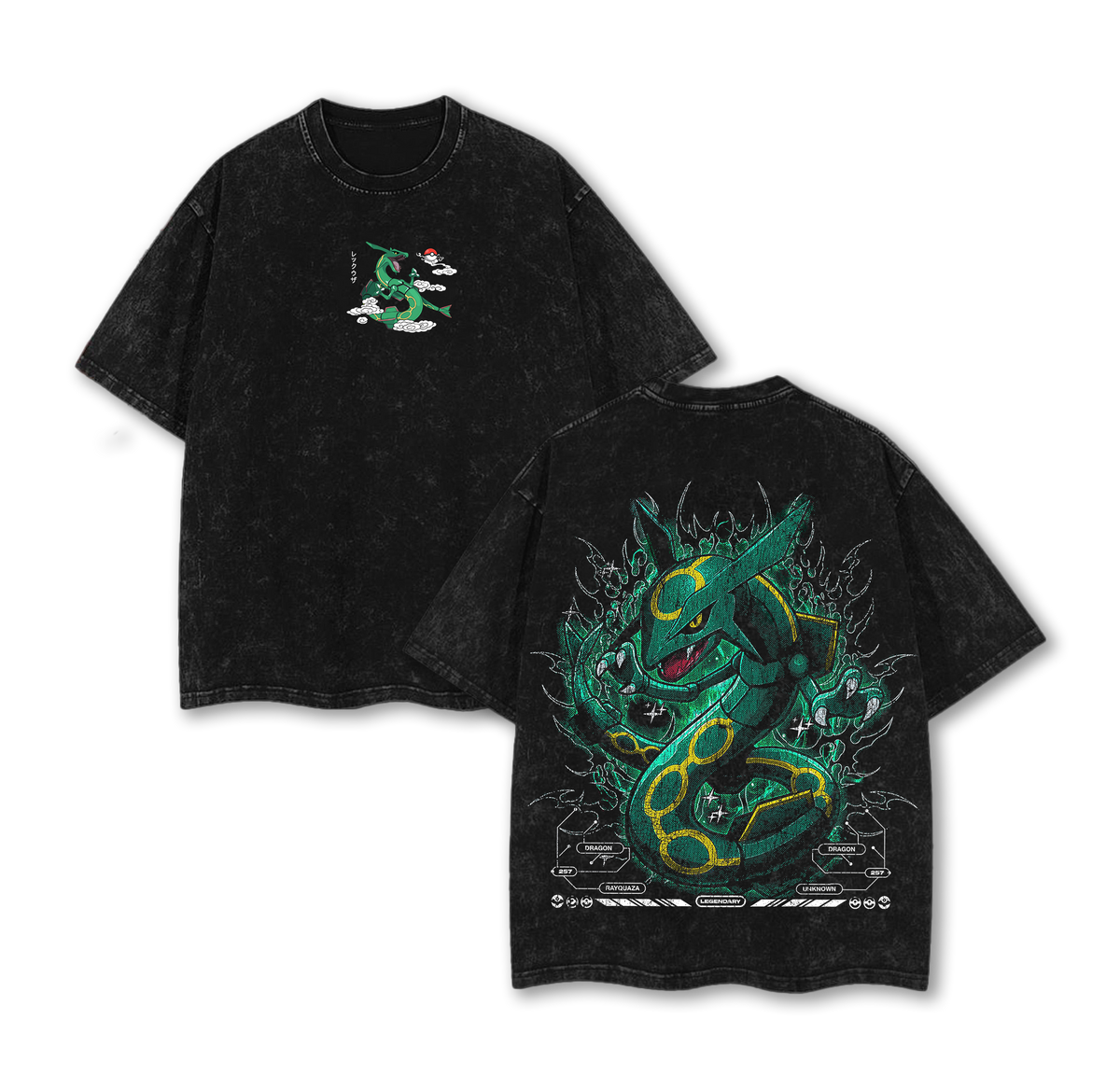 Rayquaza Pokemon Washed T-Shirt