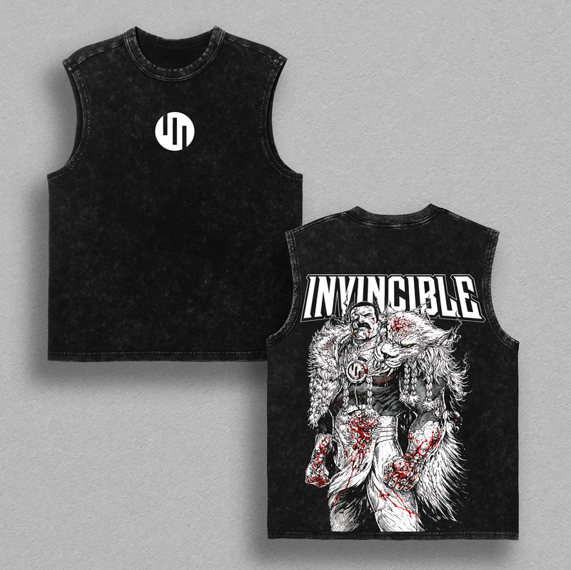 Thragg Invincible Vintage Washed Oversized T-Shirt, Tank Top, Viltrumite Empire Blood Graphic Tee, Villain Anime Style Streetwear Heavyweight Cotton Unisex Shirt, Gift for Comic Fans