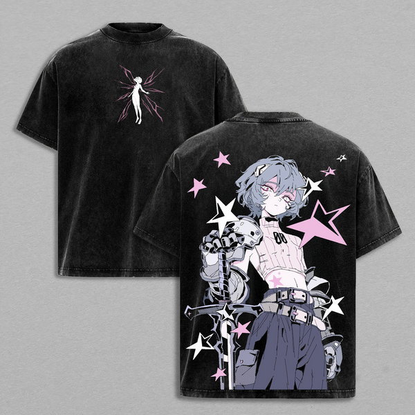 Rei Ayanami Cybercore shirt - Neon Genesis Evangelion Anime Vintage Washed Tee