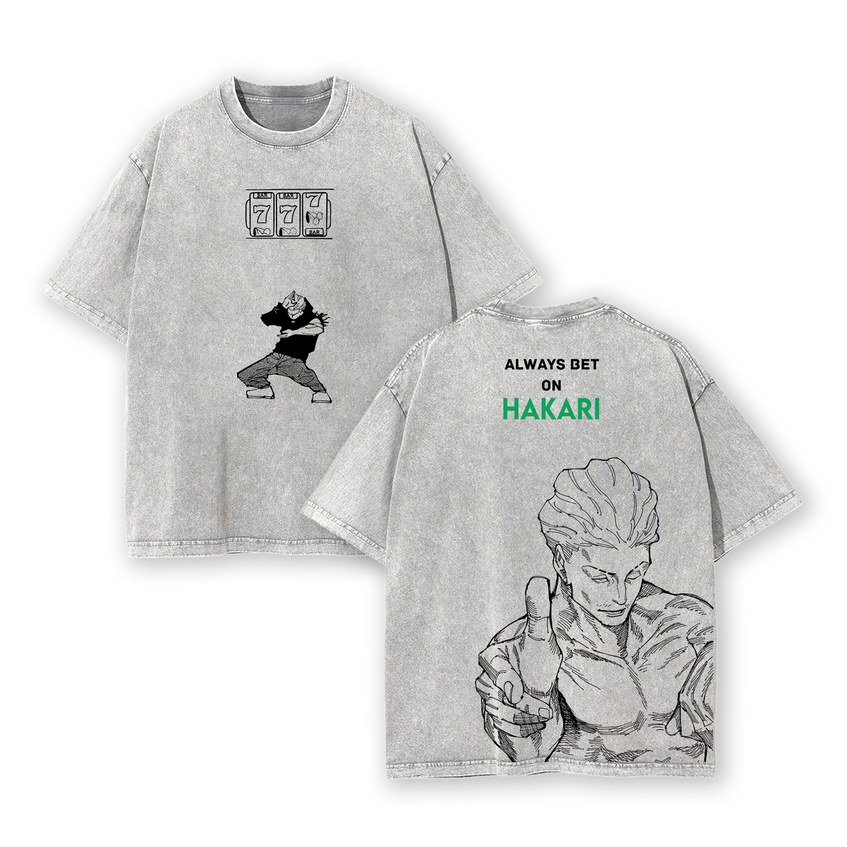 Hakari Kinji Jujutsu Kaisen Vintage Washed Oversize T-Shirt
