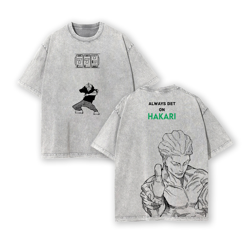 Hakari Kinji Jujutsu Kaisen Vintage Washed Oversize T-Shirt