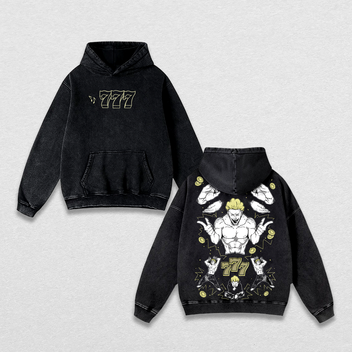 Kinji Hakari Jackpot T-Shirt – Vintage Washed Jujutsu Kaisen Season 3 Tee
