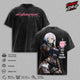 Lucy Cyberpunk Edgerunners Vintage Washed T-Shirt, Cyberpunk 2077 Graphic Tee, I Just Want to Go to the Moon Anime Shirt, Night City Streetwear Oversized Heavy Cotton Unisex Gamer Fan Gift