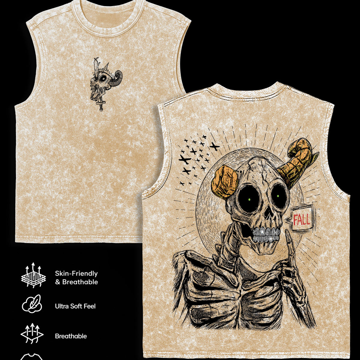Adventure Time The Lich T-Shirt & Tank Top – Vintage Cosmic Skeleton Graphic Tee, Oversized Unisex Horror Fan Merch Gift
