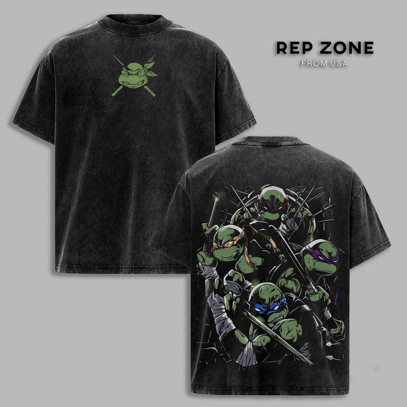 zzTeenage Mutant Ninja Turtles Shirt Retro Vintage Limited Edition Raven Wash Tee Menswear Clothes 100% Premium Cotton Soft Top Classic Apparel