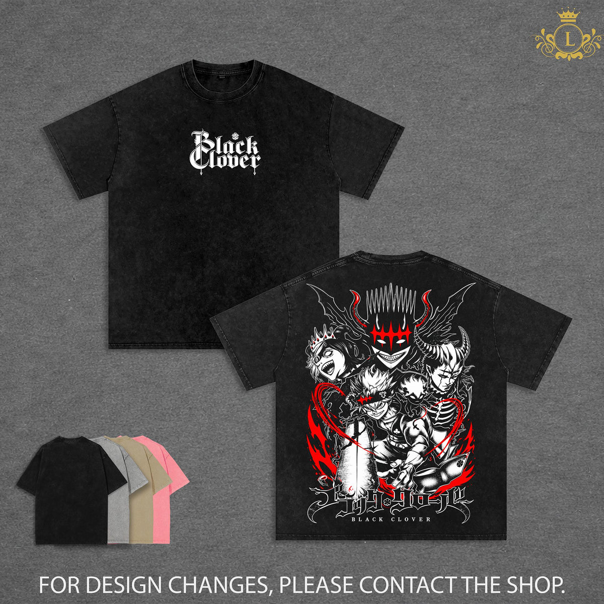 Asta Black Clover Ss 2 Tee – Asta Vintage Washed Tee| Anti-Magic Devil Power | Black Bulls | Black Clover Season 2 2026 Anime Manga Graphic | Premium Heavyweight 350gsm Cotton Oversized Unisex Streetwear