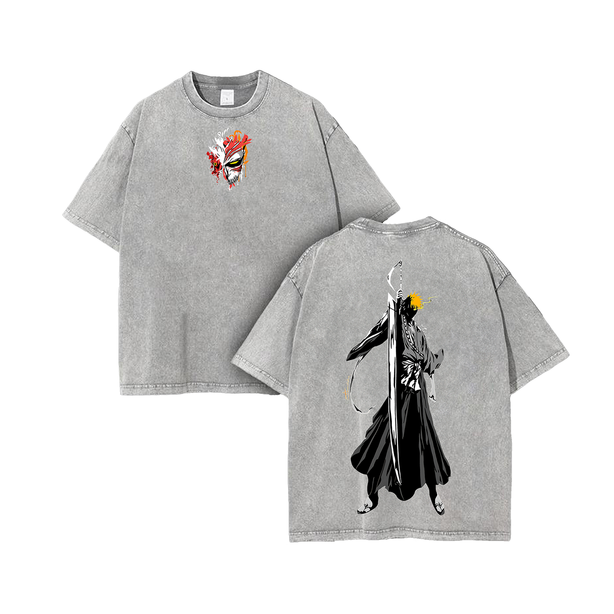 Ichigo Kurosaki Bankai V2 Bleach Washed T-Shirt