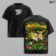 Marsupilami Vintage Washed T-Shirt, Jungle Cartoon Graphic Tee, Oversized Faded Black Retro Streetwear