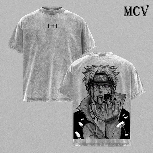 Pain Nagato T-Shirt, Naruto Anime Tee, Akatsuki God Complex Graphic Vintage Washed Tee