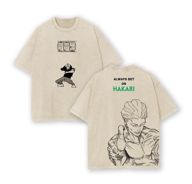 Hakari Kinji Jujutsu Kaisen Vintage Washed Oversize T-Shirt