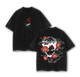 Gaara Red Flower Vintage Washed Tee – Naruto Unisex Oversize Anime Shirt