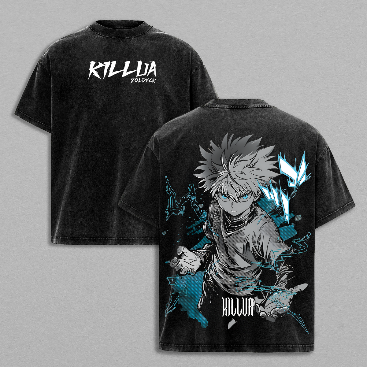 Killua Zoldyck Hunter x Hunter Tshirt & Hoodie, Tank Top, Sweatshirt Wash – Oversize Unisex Cotton Double Printed Gift For Anime Fan