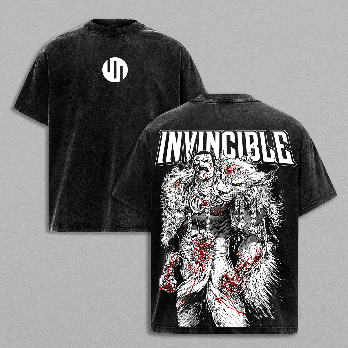 Thragg Invincible Vintage Washed Oversized T-Shirt, Tank Top, Viltrumite Empire Blood Graphic Tee, Villain Anime Style Streetwear Heavyweight Cotton Unisex Shirt, Gift for Comic Fans
