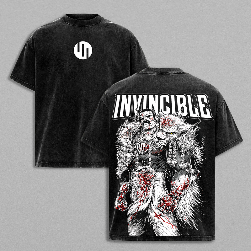Thragg Invincible Vintage Washed Oversized T-Shirt, Tank Top, Viltrumite Empire Blood Graphic Tee, Villain Anime Style Streetwear Heavyweight Cotton Unisex Shirt, Gift for Comic Fans