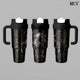 Viking Berserker Warrior - Norse Mythology - Odin Rune Raven Wolf Axe Embossed Raised Art - 17oz 24oz 30oz Insulated Tumbler, Stainless Steel Water Bottle, Straw Cup, Handle Travel Mug