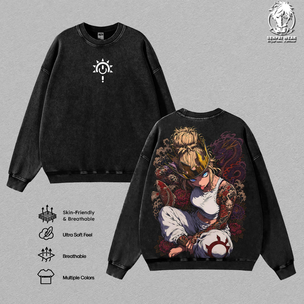 Haumea - Fire Force Graphic Tee Vintage Washed Shirt Unisex Streetwear Anime Merch Second Pillar Tee Manga T-Shirt Gift for Anime Lovers Fans