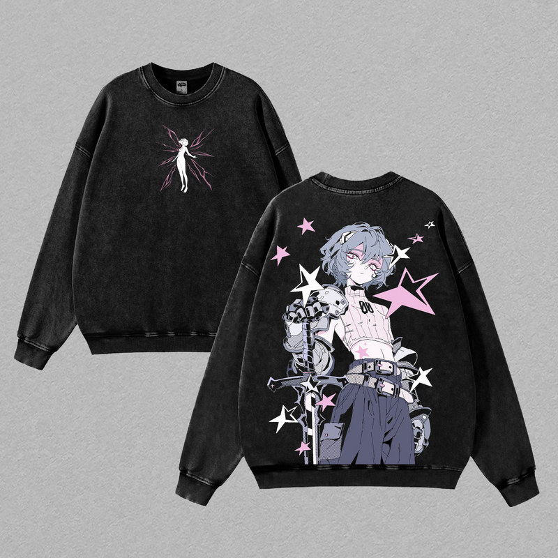 Rei Ayanami Cybercore shirt - Neon Genesis Evangelion Anime Vintage Washed Tee