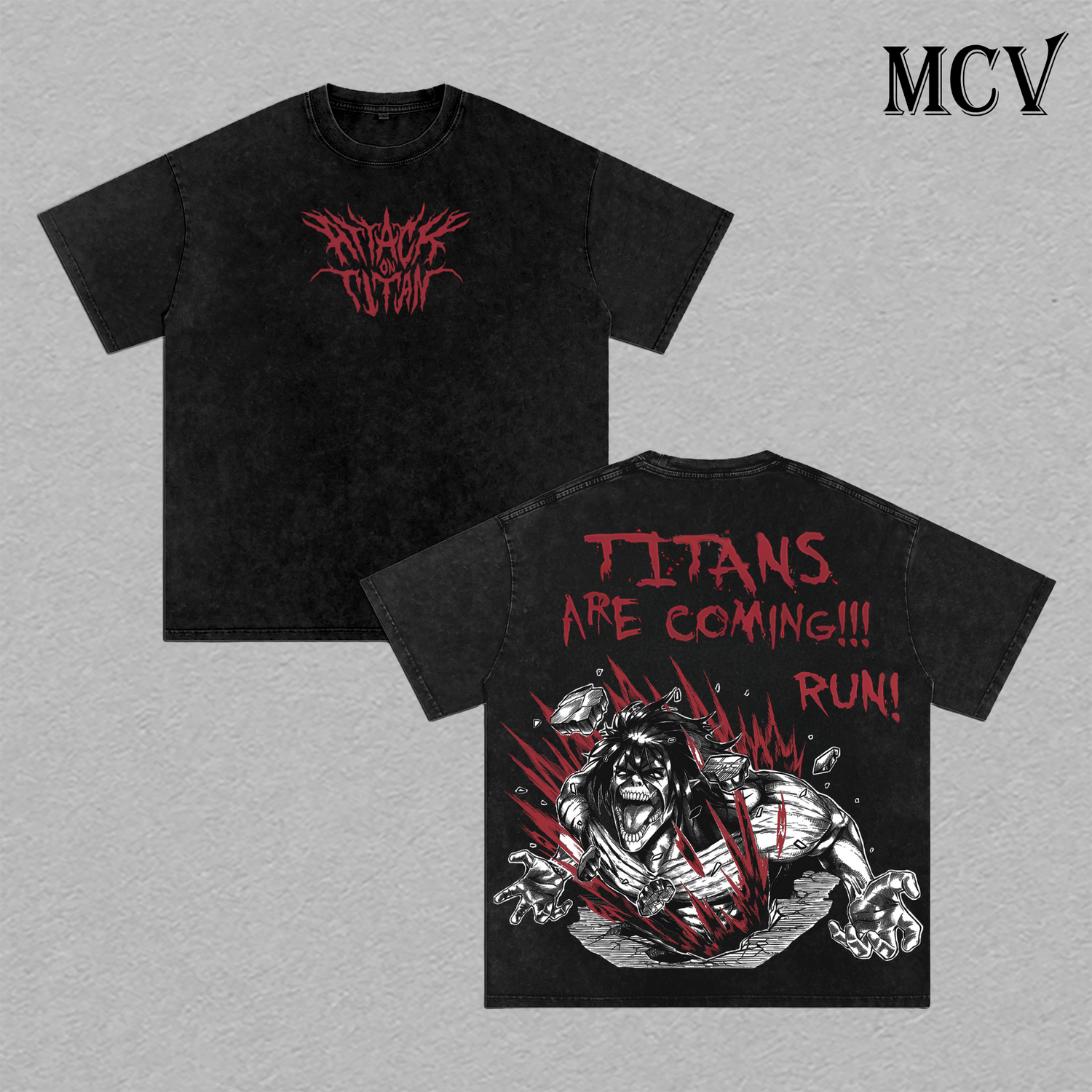 Attack on Titan T-Shirt, AOT Anime Tee, Freedom War Graphic Vintage Washed Tee