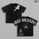 Dio Brando Anime Vintage Washed T-Shirt, JoJo Villain Graphic Tee, Manga Streetwear Heavyweight Cotton Shirt