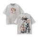 D. Ace Shirts - One Piece Anime Graphic Tee Oversized Acid Washed Soft Cotton Men T-Shirt