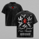 Angels Guard Our Hearts Tee | Vintage Washed Christian Oversized Shirt | Red Heart & Cphic | Faith Protection Streetwear | Divine Love Glory ThreadsJesus Apparel Christian Bible Verseherub Angel Gra