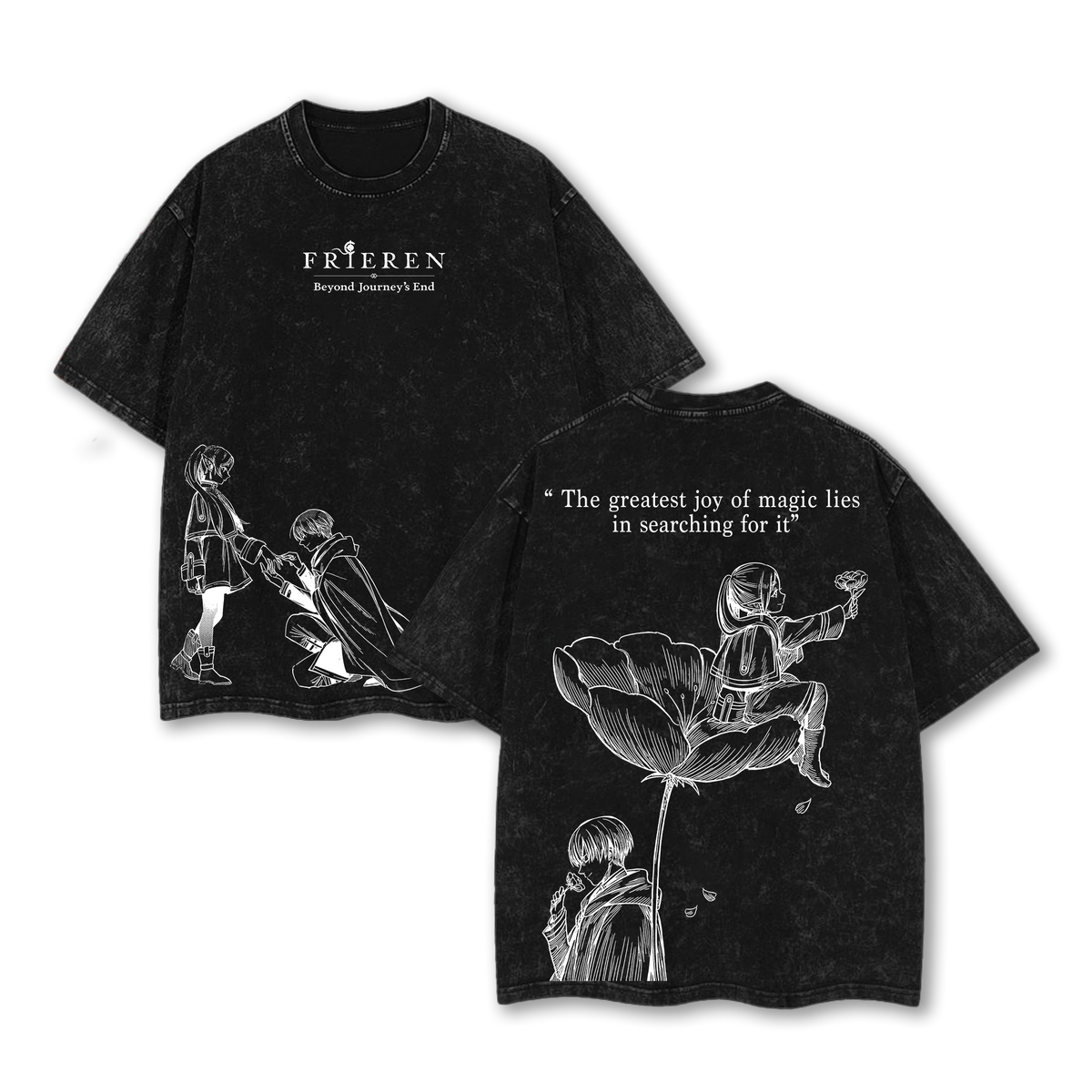 Frieren X Himmel Season 2 Vintage Washed T-Shirt, Frieren Beyond Journey’s End Anime Graphic Tee