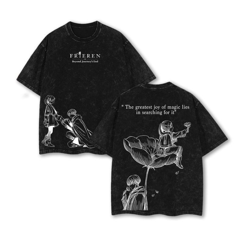 Frieren X Himmel Season 2 Vintage Washed T-Shirt, Frieren Beyond Journey’s End Anime Graphic Tee