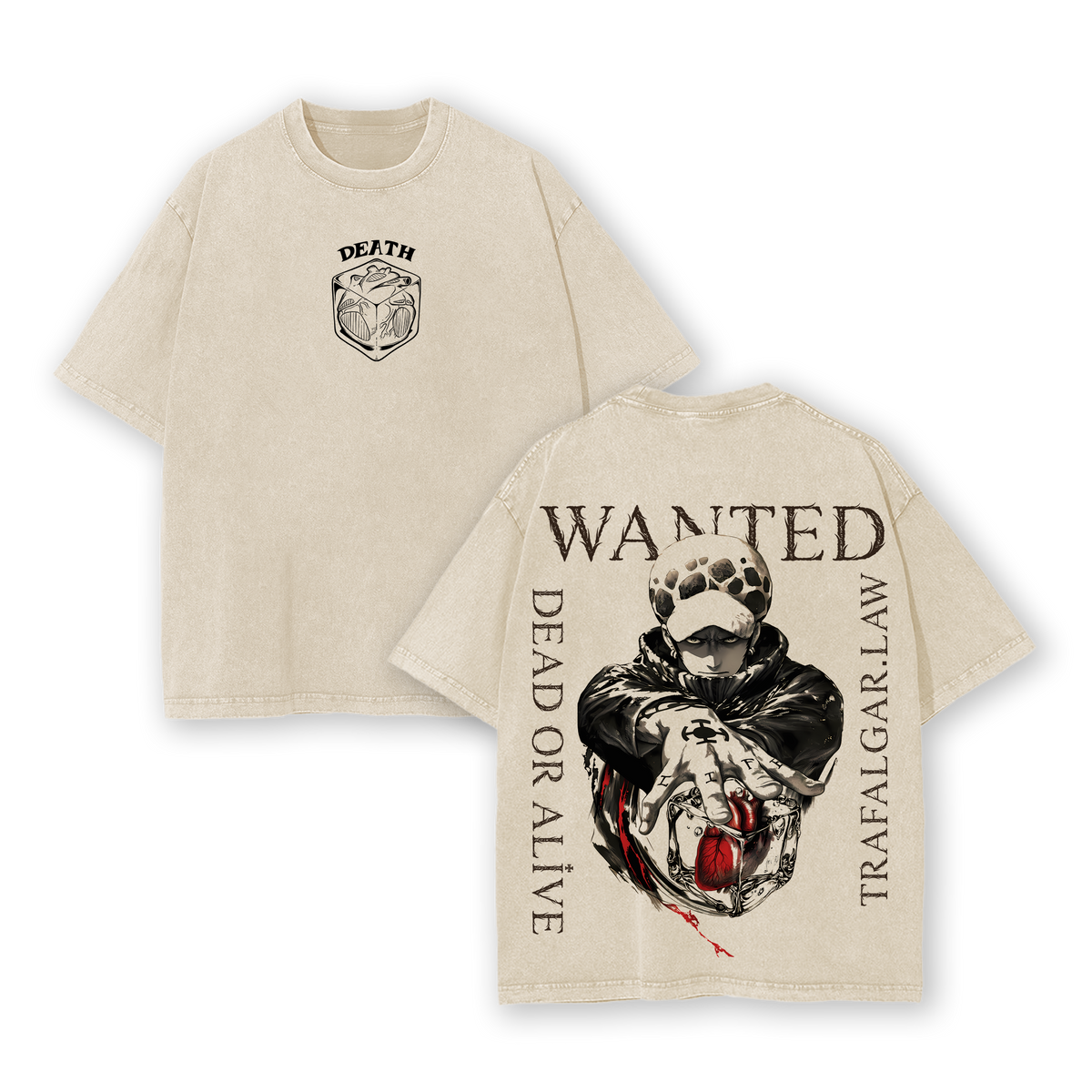 Trafalgar Law Surgeon of Death Washed Oversized Tee